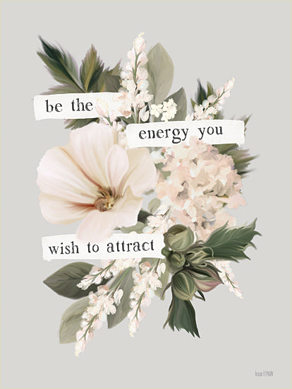 House Fenway FEN1083 - FEN1083 - Be the Energy - 12x16 Inspirational, Flowers, Pink Flowers, Greenery, Be the Energy You Wish to Attract, Typography, Signs, Textual Art, Spring from Penny Lane