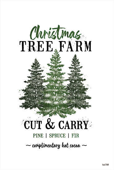 House Fenway FEN155 - FEN155 - Christmas Tree Farm - 12x18 Holidays, Christmas Trees, Farm Fresh, Tree Farm, Green and White from Penny Lane