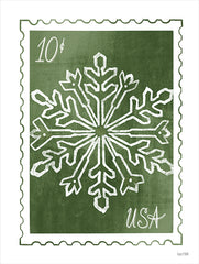 FEN342 - Christmas Stamp Green Snowflake   - 12x16