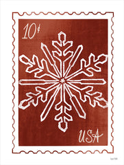 FEN343 - Christmas Stamp Red Snowflake   - 12x16