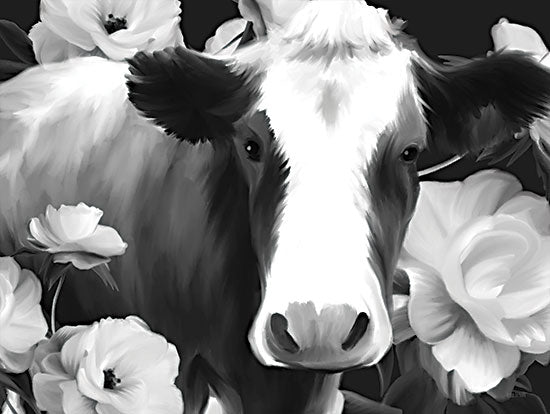House Fenway FEN431 - FEN431 - Penny - 16x12 Cow, Flowers, Black & White, Portrait from Penny Lane