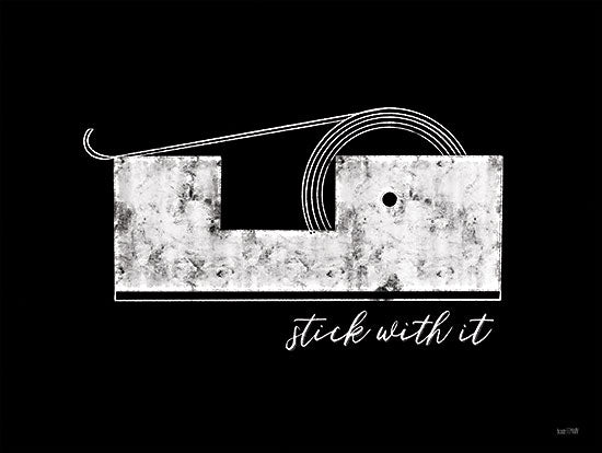 House Fenway FEN445 - FEN445 - Stick With It - 16x12 Stick With It, Tape Dispenser, Home Office, Working from Home, Quarantine Art from Penny Lane
