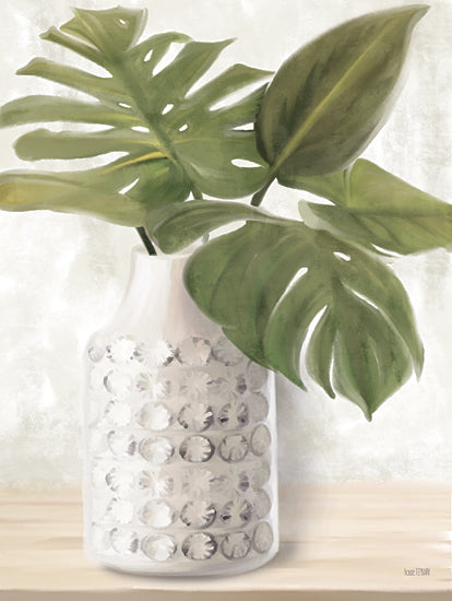 House Fenway FEN534 - FEN534 - Ivory Monstera Stem - 12x16 Monstera Stem, House Plant, Vase, Botanical, Greenery from Penny Lane