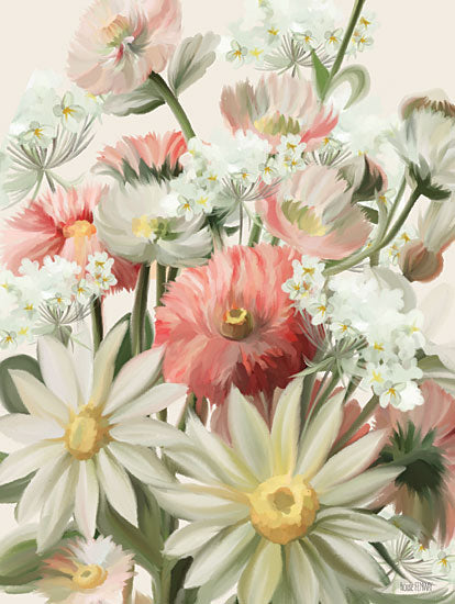 House Fenway FEN579 - FEN579 - Summer Wildflowers - 12x16 Flowers, Wildflowers, Pink, White, Summer Flowers, Blooms, Botanical from Penny Lane