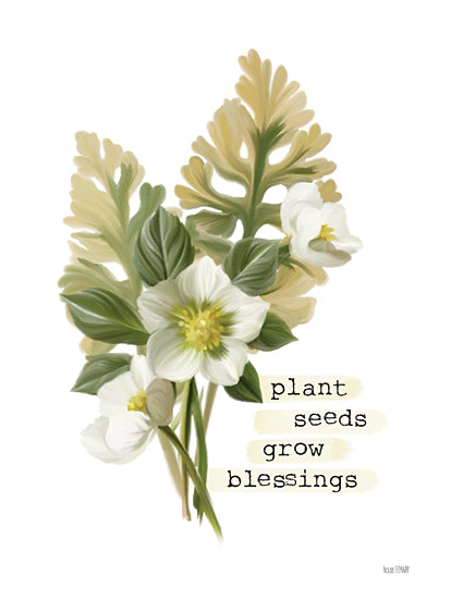 House Fenway FEN750 - FEN750 - Grow Blessings - 12x16 Plant Seeds, Grow Blessings, Flowers, White Flowers, Motivational, Typography, Signs from Penny Lane