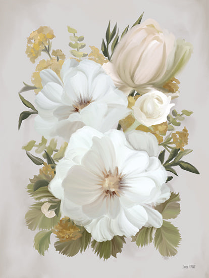 House Fenway FEN790 - FEN790 - Floral Tansy Bouquet - 12x16 Flowers, White Flowers, Bouquet, Blooms from Penny Lane