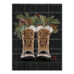 FEN814PAL - Christmas Boots    - 12x16