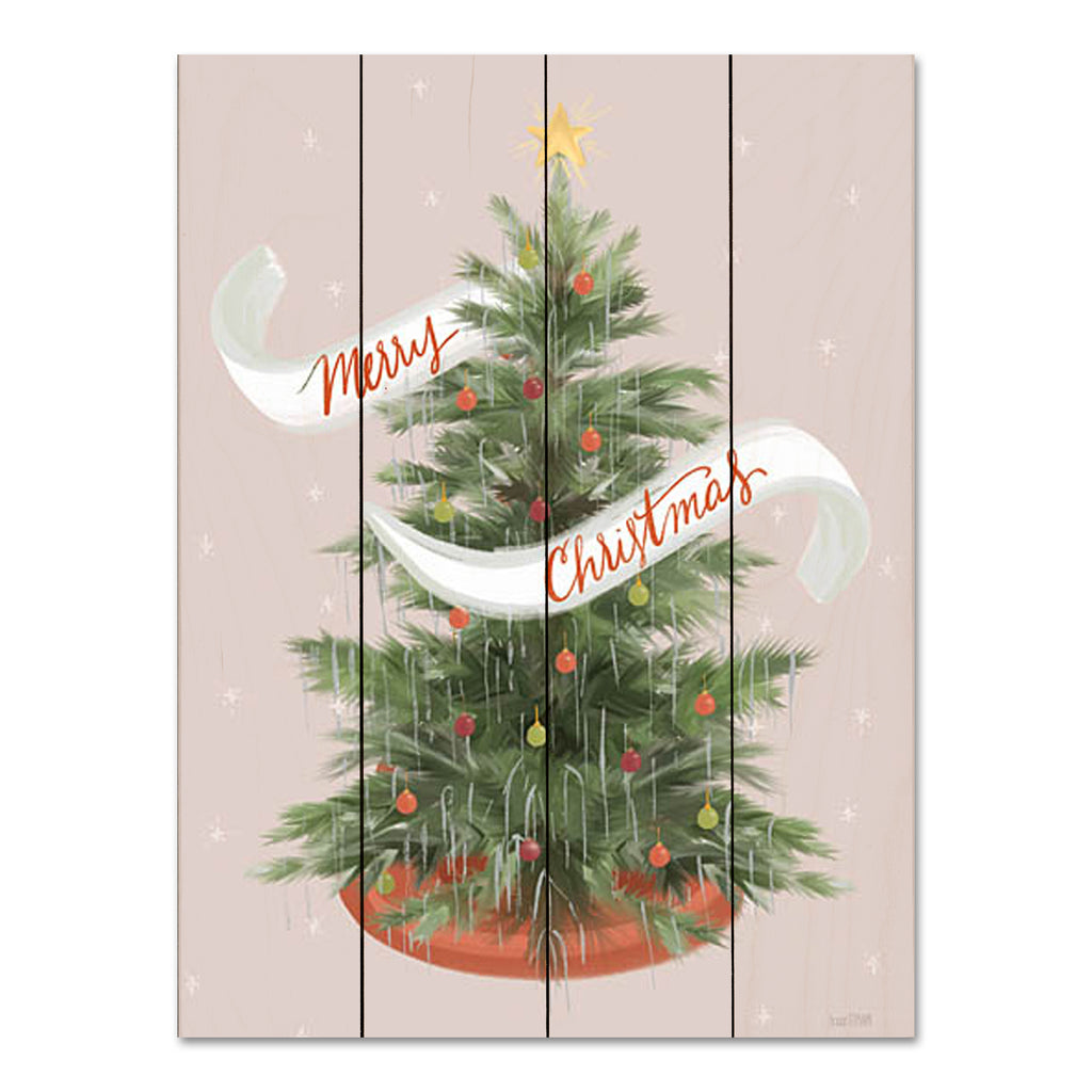 House Fenway FEN819PAL - FEN819PAL - Merry Christmas Tinsel Tree - 12x16 Christmas, Holidays, Christmas Tree, Merry Christmas, Banner, Typography, Signs, Winter from Penny Lane