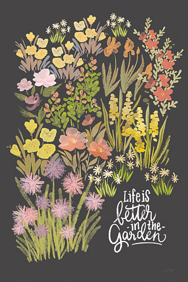 House Fenway FEN913 - FEN913 - Life is Better in the Garden - 12x18 Inspirational, Life is Better in the Garden, Typography, Signs, Textual Art, Black & White from Penny Lane