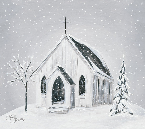 Hollihocks Art HH172 - HH172 - Silent Night          - 12x12 Church, Country Church, Winter, Religion, Primitive, Cottage/Country, Trees from Penny Lane