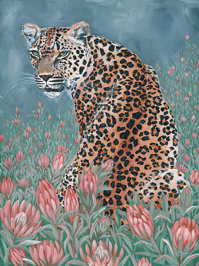 JG Studios HH217 - HH217 - Leopard in the Flowers - 12x16 Leopard, Flowers, Fields of Flowers, Wildlife from Penny Lane