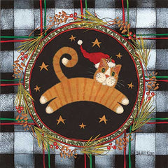 HILL676 - Jumping Tan Cat - 12x12