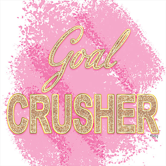 Heidi Kuntz HK115 - HK115 - Goal Crusher - 12x12 Girl Crusher, Pink and Gold, Glitter, Tween, Signs from Penny Lane