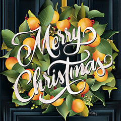 HK170 - Merry Christmas Orange Wreath - 12x12