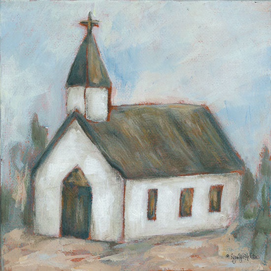 Jennifer Holden HOLD124 - HOLD124 - Chapel on the Hill - 12x12 Chapel, Cross from Penny Lane