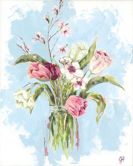 Jennifer Holden HOLD148 - HOLD148 - Flourish - 12x16 Flowers, Tulips, Glass Jar, Spring Flowers, Springtime, Country, Bouquet from Penny Lane