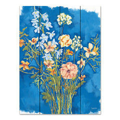 HOLD153PAL - Flowers on Blue - 12x16
