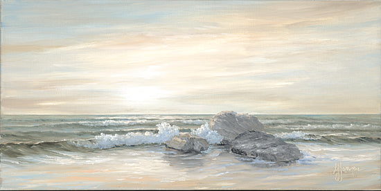 Georgia Janisse JAN313 - JAN313 - Rocks at Sunrise - 18x9 Coastal, Landscape, Ocean, Waves, Coast, Beach, Rocks, Sky, Clouds from Penny Lane