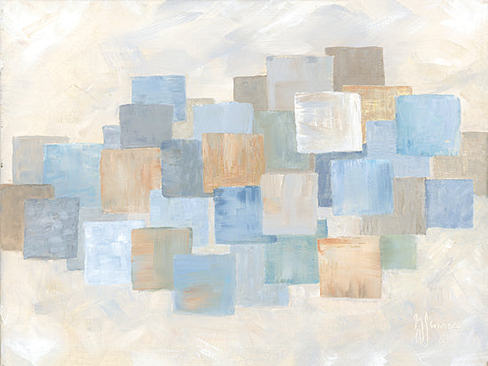 Georgia Janisse JAN317 - JAN317 - Harmony - 16x12 Abstract, Squares, Blue, Tan, Contemporary from Penny Lane