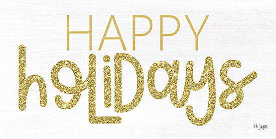 Jaxn Blvd. JAXN505 - JAXN505 - Happy Holidays - 18x9 Holidays, Happy Holidays, Glitter, Gold, Christmas from Penny Lane