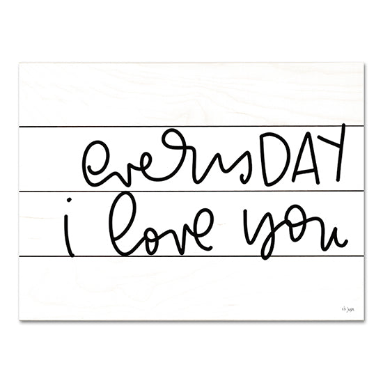 Jaxn Blvd. JAXN635PAL - JAXN635PAL - Every Day I Love You - 16x12 Every Day I Love You, Love, Couples, Spouses, Black & White, Typography, Signs from Penny Lane
