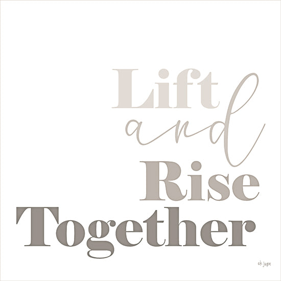 Jaxn Blvd. JAXN664 - JAXN664 - Lift and Rise Together - 12x12 Inspirational, Typography, Signs, Motivational, Lift and Rise Together, Tween, Ombre, Gray from Penny Lane