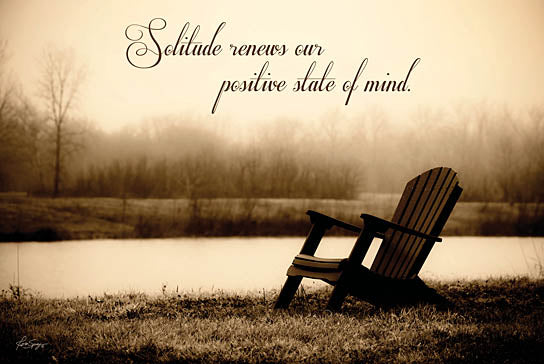 Justin Spivey JDS131 - Solitude - Adirondack Chair, Inspiring, Lake, Sepia from Penny Lane Publishing