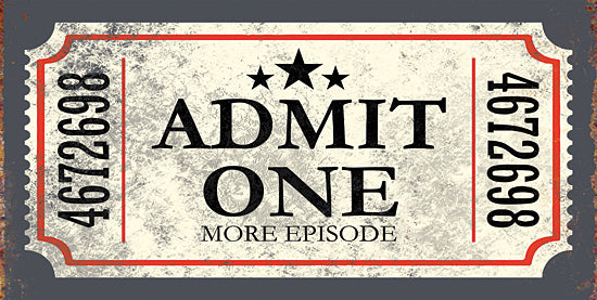 JG Studios JGS353 - JGS353 - Admit One - 16x8 Movie Ticket, Ticket Stub, Admit One, Streaming, Signs, Typography from Penny Lane