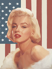 JGS374 - True Blue Marilyn with Flag - 12x16