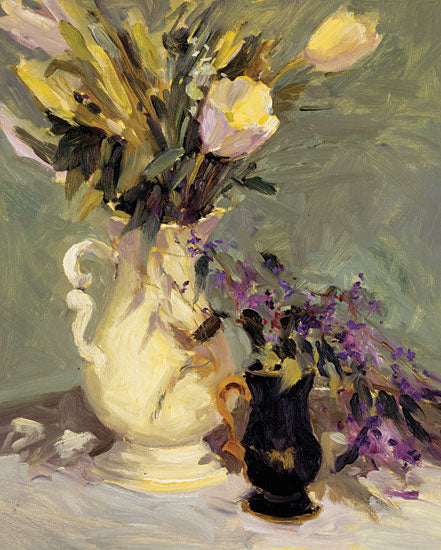 JG Studios JGS481 - JGS481 - Tulips & Lavender - 12x16 Abstract, Still Life, Flowers, Tulips, Lavender, Herbs, Vases from Penny Lane