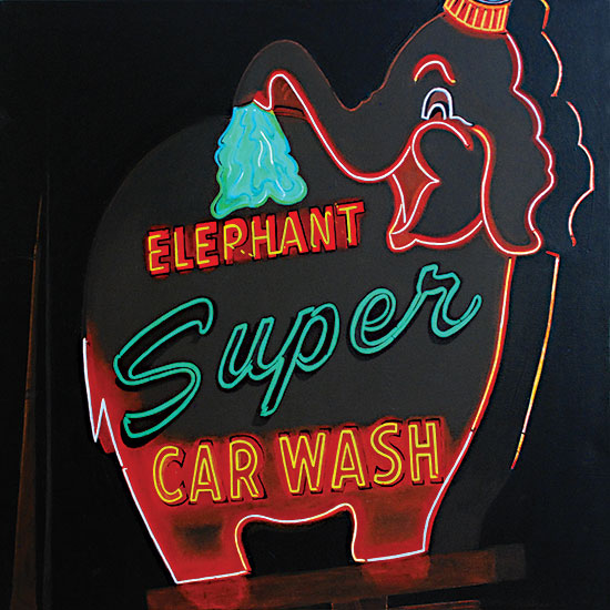 JG Studios JGS528 - JGS528 - Elephant Super Car Wash - 12x12 Vintage, Car Wash, Retro, Masculine, Neon, Typography, Signs from Penny Lane