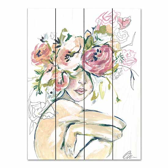 Jessica Mingo JM488PAL - JM488PAL - Floral Woman - 12x16 Abstract, Flowers, Floral Crown, Woman from Penny Lane