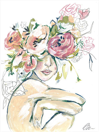 Jessica Mingo JM488 - JM488 - Floral Woman - 12x16 Abstract, Flowers, Floral Crown, Woman from Penny Lane