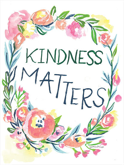 Jessica Mingo JM490 - JM490 - Kindness Matters - 12x16 Kindness Matters, Flowers, Wreath, Signs from Penny Lane