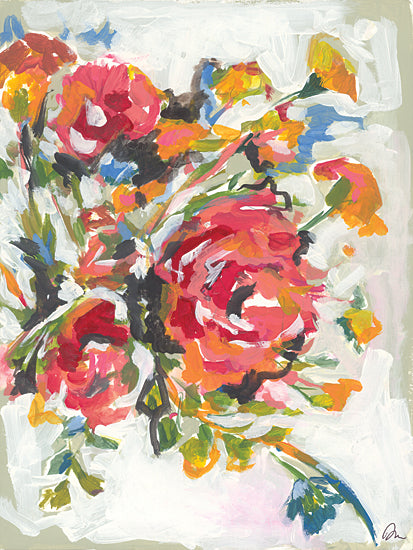 Jessica Mingo JM516 - JM516 - Smile III - 12x16 Abstract, Flowers, Red Flowers, Bouquet from Penny Lane