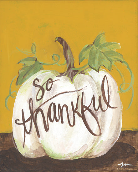 Jessica Mingo JM532 - JM532 - So Thankful - 12x16 So Thankful, Pumpkin, Fall, Autumn, Typography, Signs, Decorative from Penny Lane