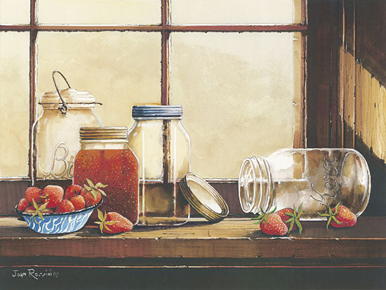 John Rossini JR335 - Waiting to be Filled - Kitchen, Jars, Strawberries, Still Life from Penny Lane Publishing