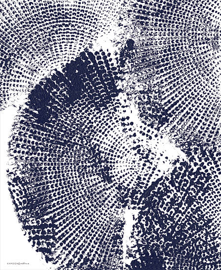 Kamdon Kreations KAM100 - KAM100 - Running Circles 1 - 12x16 Abstract, Blue & White, Circles from Penny Lane