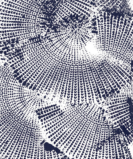 Kamdon Kreations KAM101 - KAM101 - Running Circles 2 - 12x16 Abstract, Blue & White, Circles from Penny Lane