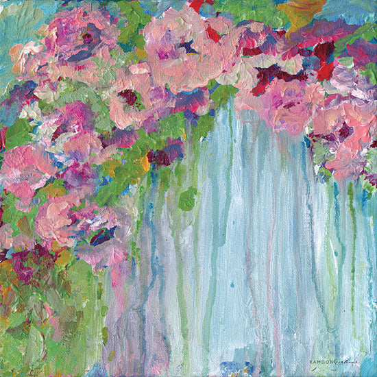 Kamdon Kreations KAM102 - KAM102 - Water Beauties - 12x12 Abstract, Flowers, Pink Flowers, Contemporary from Penny Lane