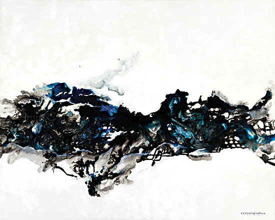 Kamdon Kreations KAM117 - KAM117 - Beautiful Chaos from Above - 18x12 Abstract, Black, Blue from Penny Lane