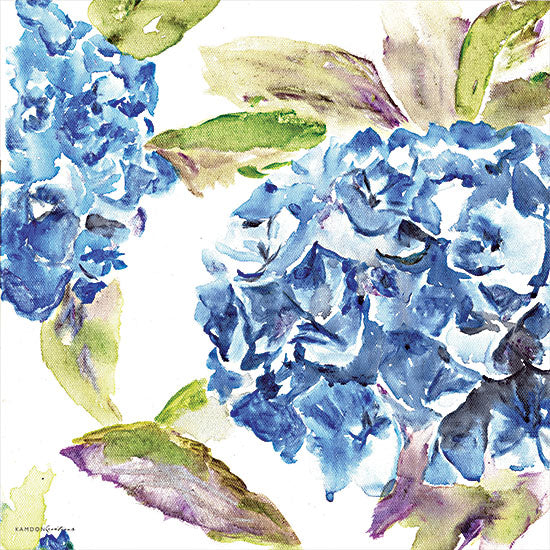 Kamdon Kreations KAM132 - KAM132 - Hydrangea - 12x12 Hydrangeas, Blue Flowers, Abstract, Botanical from Penny Lane