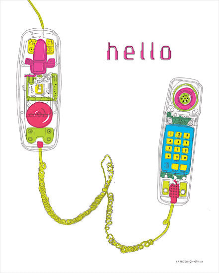 Kamdon Kreations KAM287 - KAM287 - Chit Chat - 12x16 Hello, Telephone, Tween, Retro, Signs from Penny Lane