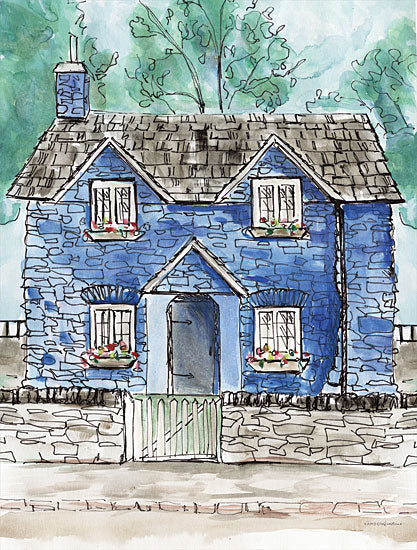 Kamdon Kreations KAM315 - KAM315 - Charming Morning - 12x16 House, Home Homestead, Abstract, Cottage, Floral, Watercolor from Penny Lane