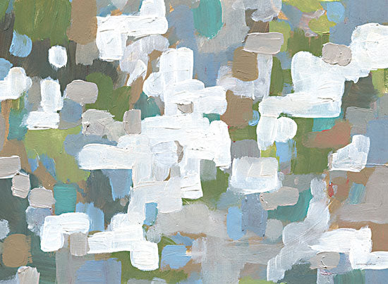 Kamdon Kreations KAM343 - KAM343 - Garden Lattice - 16x12 Abstract, Paint Brush Strokes, White, Earth Tones from Penny Lane