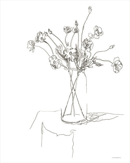 Kamdon Kreations KAM355 - KAM355 - Leftover Spaghetti Jar - 12x16 Flowers, Jar, Line Drawing, Abstract, Contemporary from Penny Lane
