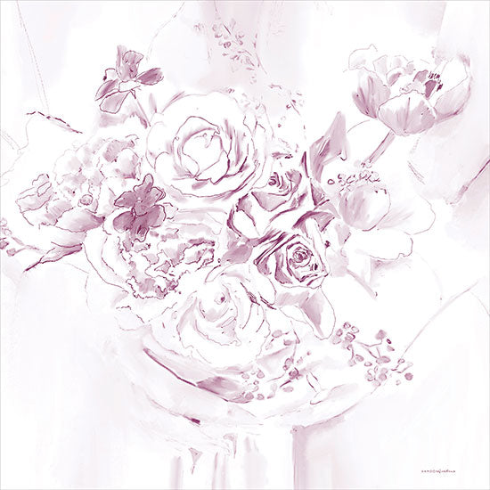 Kamdon Kreations KAM360 - KAM360 - I Do - 12x12 Abstract, Pink & White, Flowers, Bridal Bouquet, Bouquet, Neutral Palette from Penny Lane