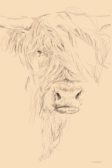 Kamdon Kreations KAM363 - KAM363 - Hairy Sally - 12x18 Cow, Farm Animal, Sketch from Penny Lane