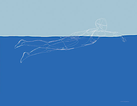 Kamdon Kreations KAM365 - KAM365 - How to Swim 2 - 16x12 Abstract, How to Swim, Tutuorial, Figurative, Sports, Contemporary from Penny Lane