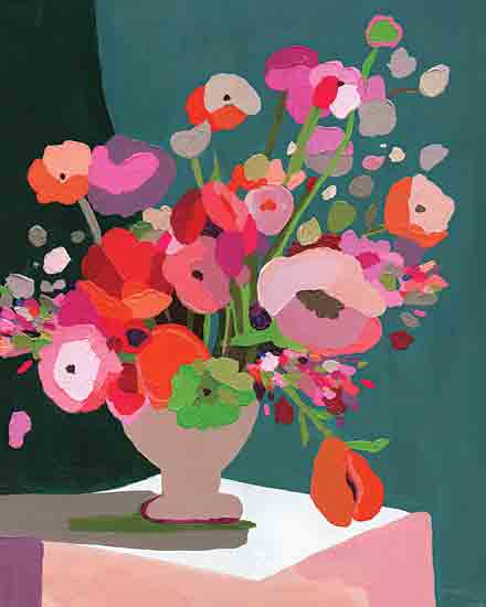 Kamdon Kreations KAM393 - KAM393 - Slice of Orange    - 12x16 Abstract, Flowers, Bouquet, Vase, Contemporary, Orange Flowers from Penny Lane
